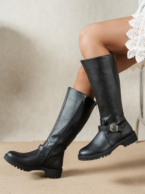 Clémence | Bottes Orthopédiques Doublées à Boucle - Noir