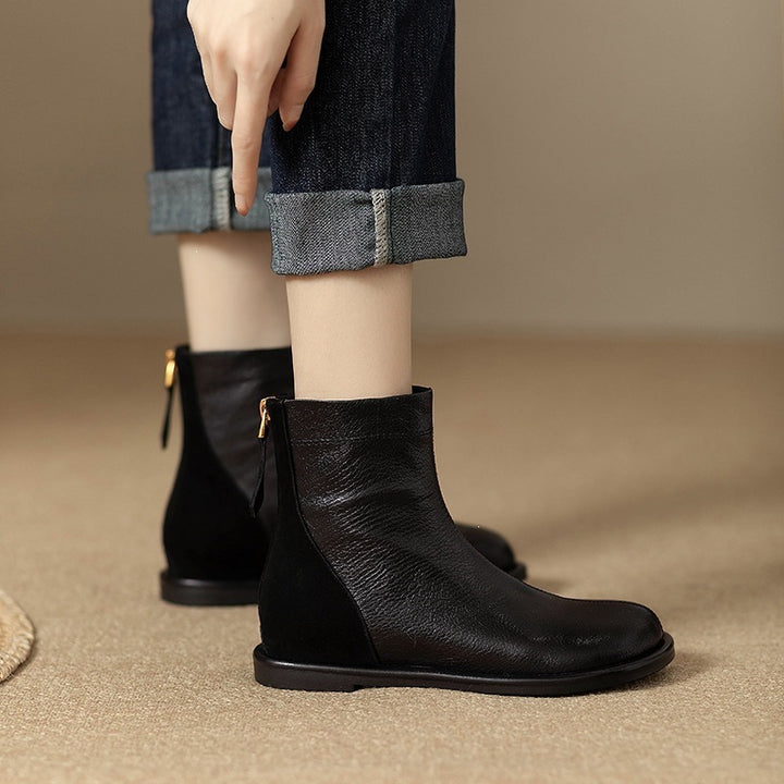 Rosalie | Bottines Orthopédiques Plates à Zip Arrière
