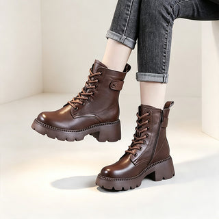 Sidonie | Bottines Orthopédiques à Lacets et Plateforme