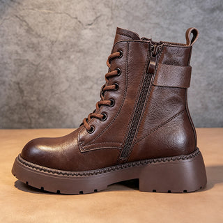 Sidonie | Bottines Orthopédiques à Lacets et Plateforme