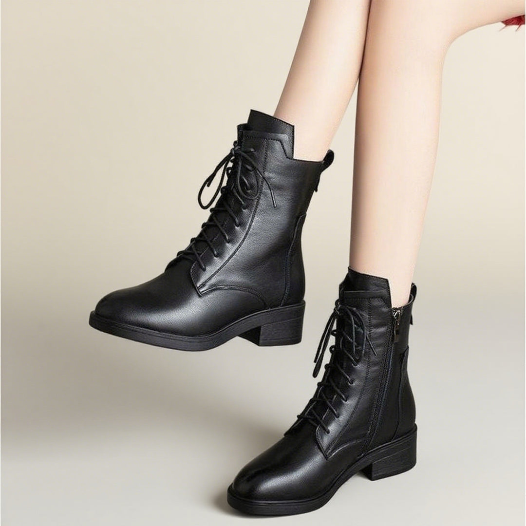 Joséphine | Bottines Orthopédiques à Lacets et Zip Latéral