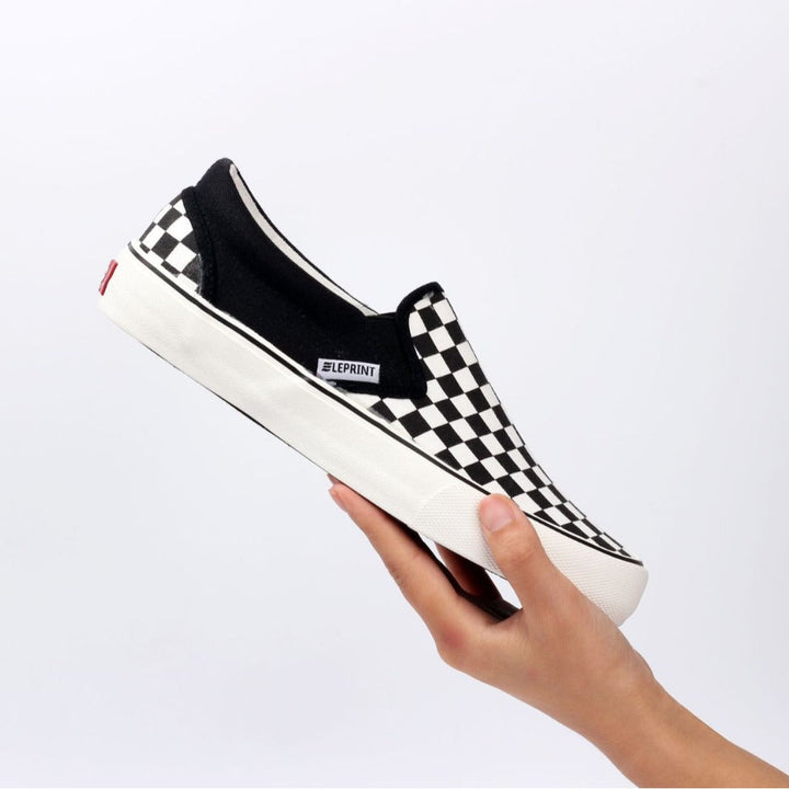Juliette baskets à enfiler motif damier Léonie Varenne vue 2