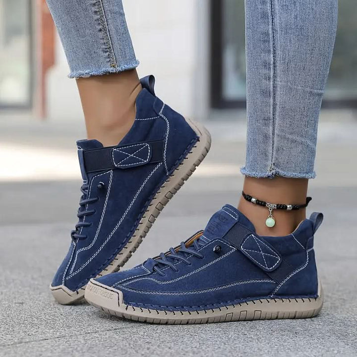Élise | Baskets Confort à Bout Large - Bleu