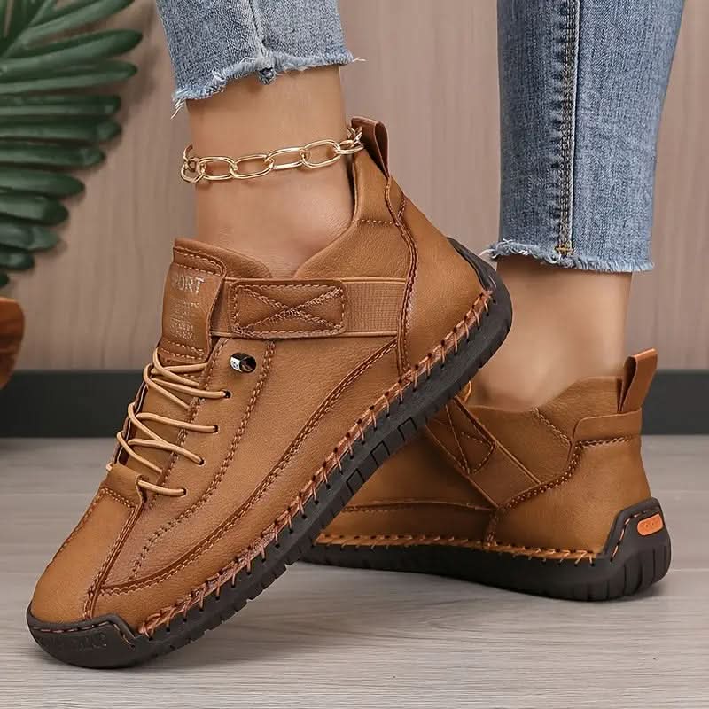 Élise | Baskets Confort à Bout Large - Kaki