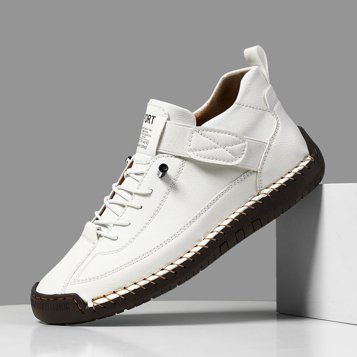 Enora | Baskets Souples à Enfiler — Blanc-Noir