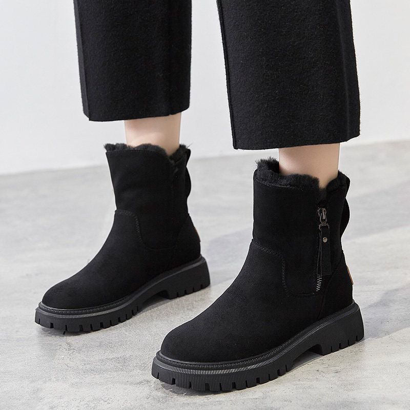 Mathilde bottes chaudes effet suédine Léonie Varenne vue 2