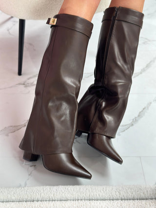 Vivienne bottes hautes en cuir à boucle Léonie Varenne vue 2