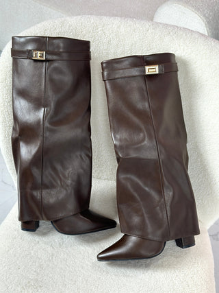 Vivienne bottes hautes en cuir à boucle Léonie Varenne vue 4