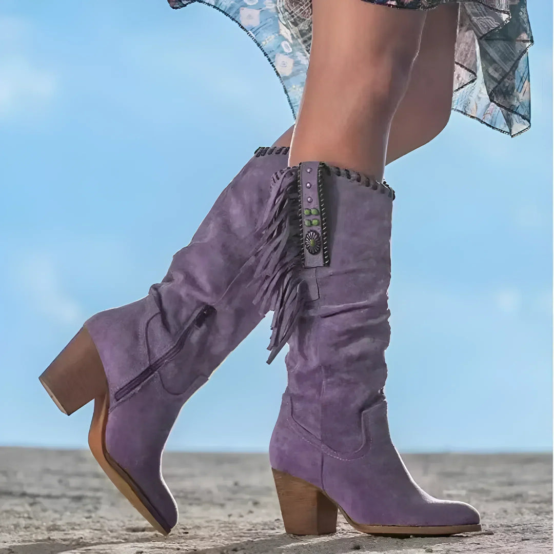 Héloïse bottes western à franges Léonie Varenne vue 2