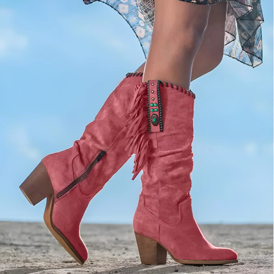 Héloïse bottes western à franges Léonie Varenne vue 4