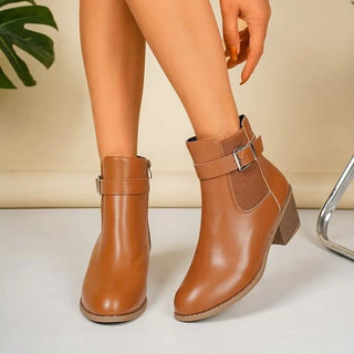 Joséphine | Bottines à Boucle et Talon Carré