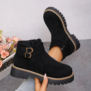 Héloïse | Bottines à Boucle et Zip Latéral