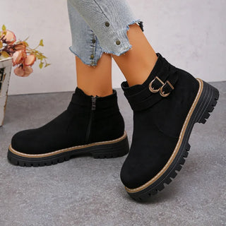 Héloïse | Bottines à Boucle et Zip Latéral