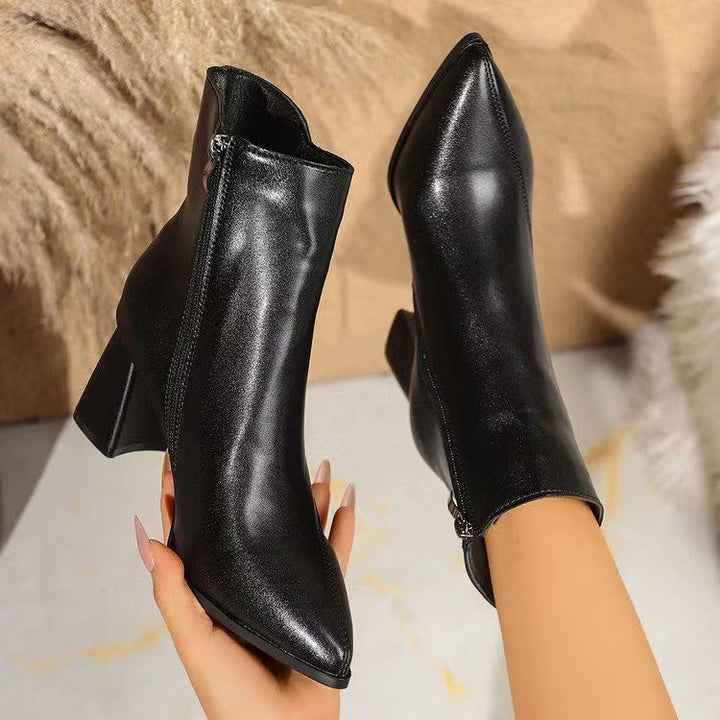 Marceline | Bottines à Bout Pointu et Zip Latéral