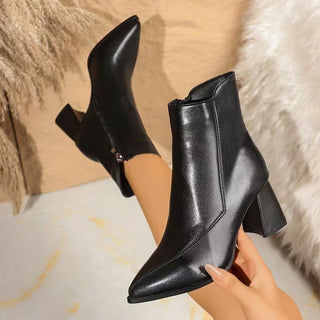 Marceline | Bottines à Bout Pointu et Zip Latéral