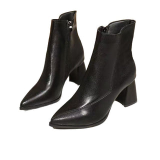 Marceline | Bottines à Bout Pointu et Zip Latéral