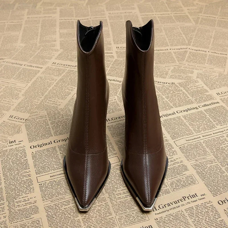 Noémie bottines chelsea à bout métallisé Léonie Varenne vue 2
