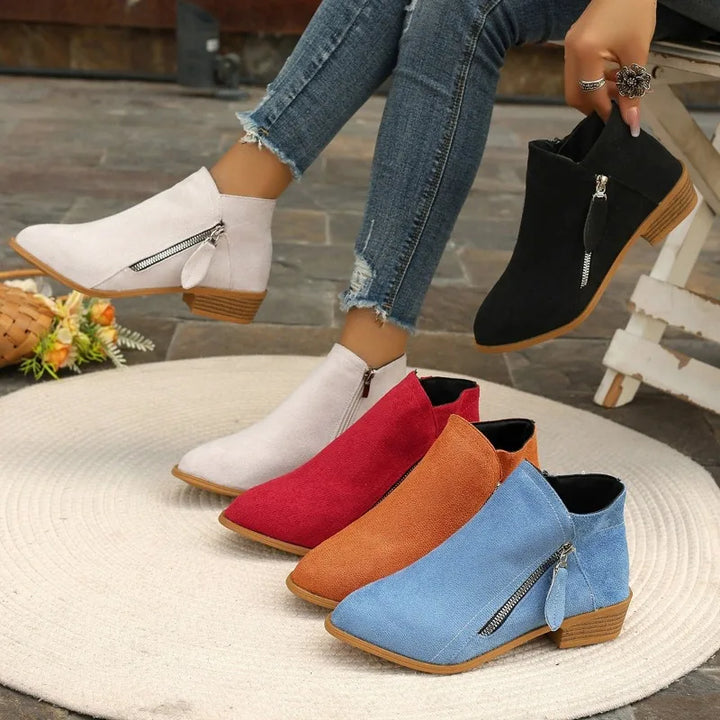 Capucine | Bottines Colorées à Zip Latéral