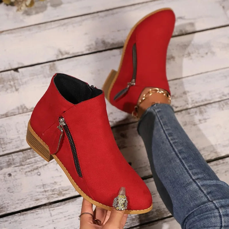 Capucine | Bottines Colorées à Zip Latéral