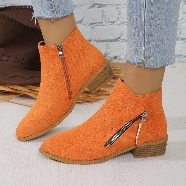 Capucine | Bottines Colorées à Zip Latéral