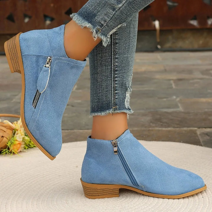 Capucine | Bottines Colorées à Zip Latéral
