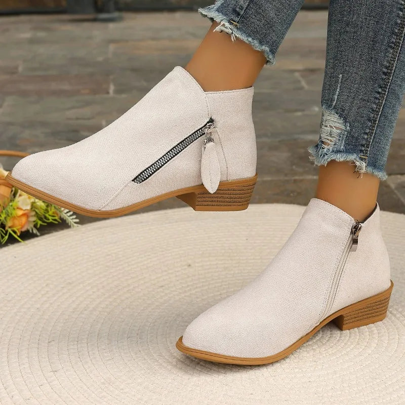 Capucine | Bottines Colorées à Zip Latéral