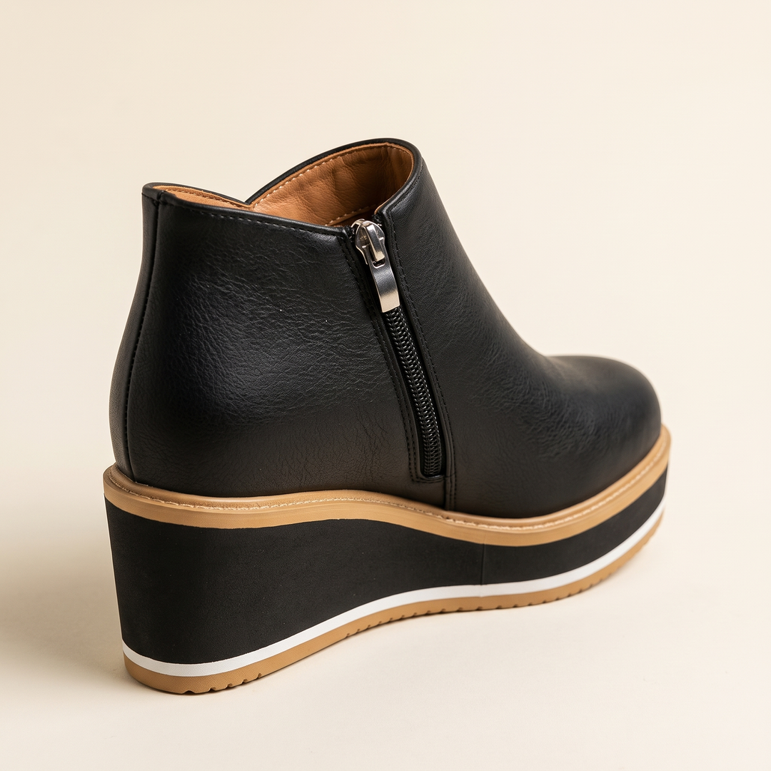 Constance | Bottines Compensées à Zip Latéral
