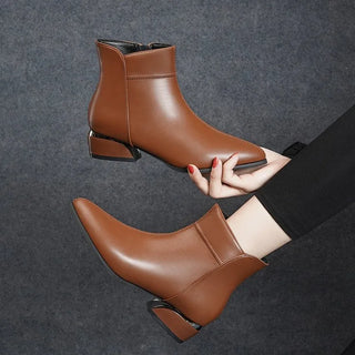 Bérénice | Bottines Doublées à Bout Pointu