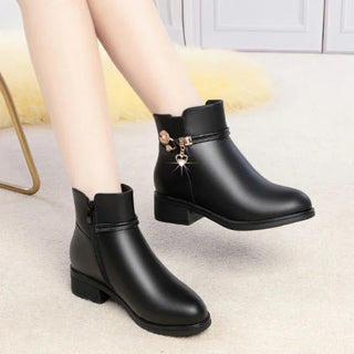 Constance | Bottines Doublées à Talon Bas