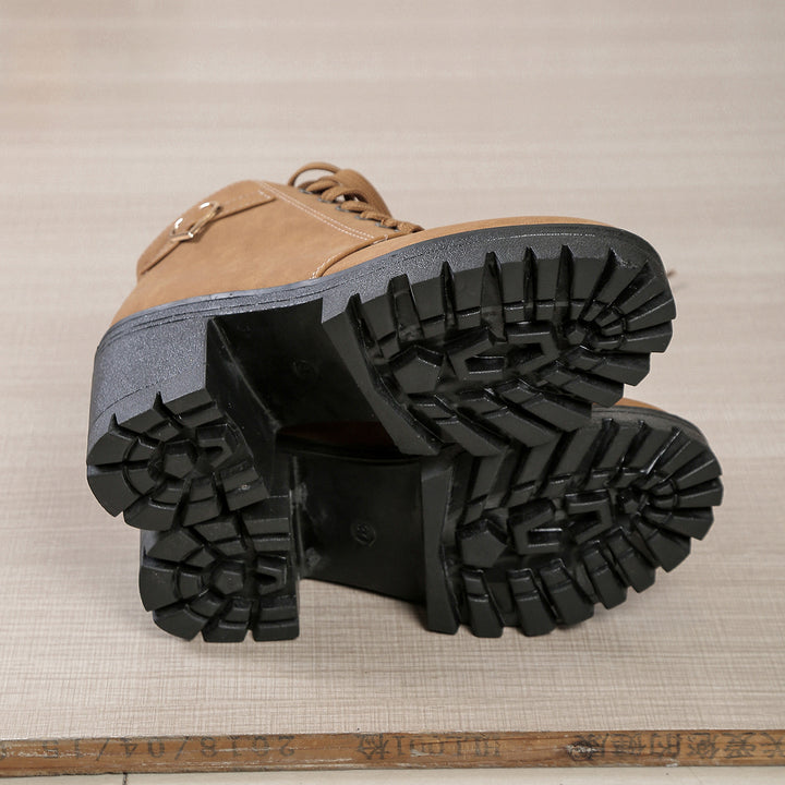 Albane | Bottines à Lacets et Talon Bloc
