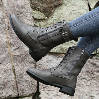 Nathalie bottines à lacets et zip latéral Léonie Varenne vue 1