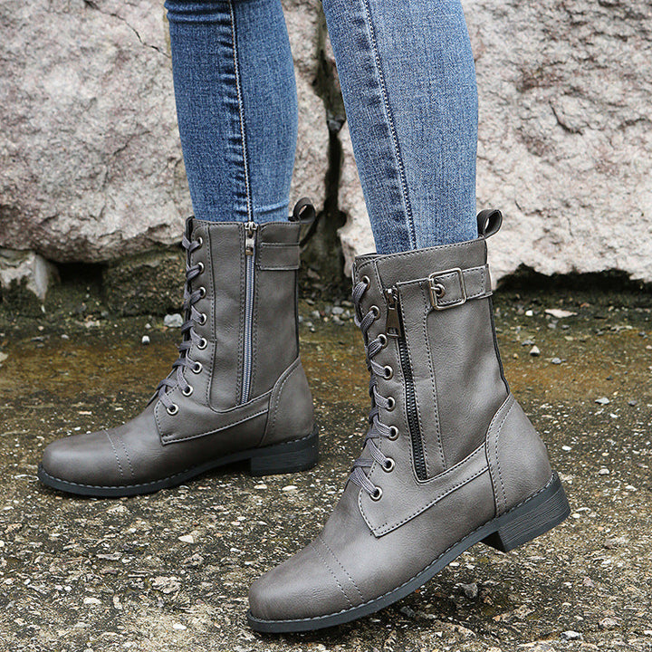 Nathalie bottines à lacets et zip latéral Léonie Varenne vue 13