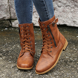Nathalie bottines à lacets et zip latéral Léonie Varenne vue 3