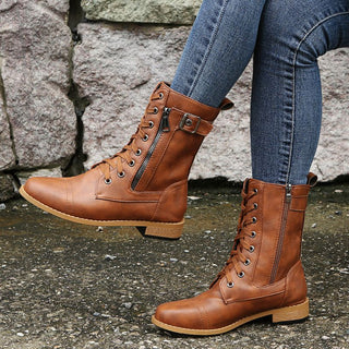 Nathalie bottines à lacets et zip latéral Léonie Varenne vue 4