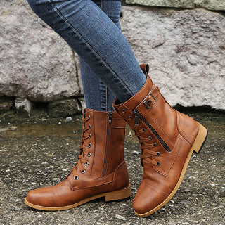 Nathalie bottines à lacets et zip latéral Léonie Varenne vue 5
