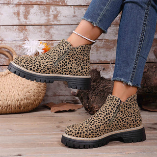 Ninon | Bottines Léopard à Talon Carré