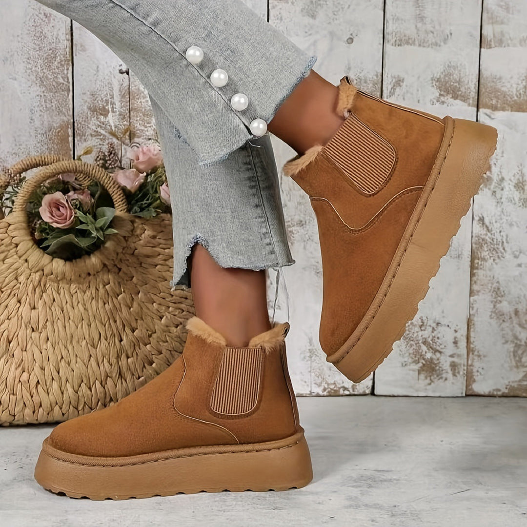 Armelle bottines de neige en suédine à enfiler Léonie Varenne vue 4