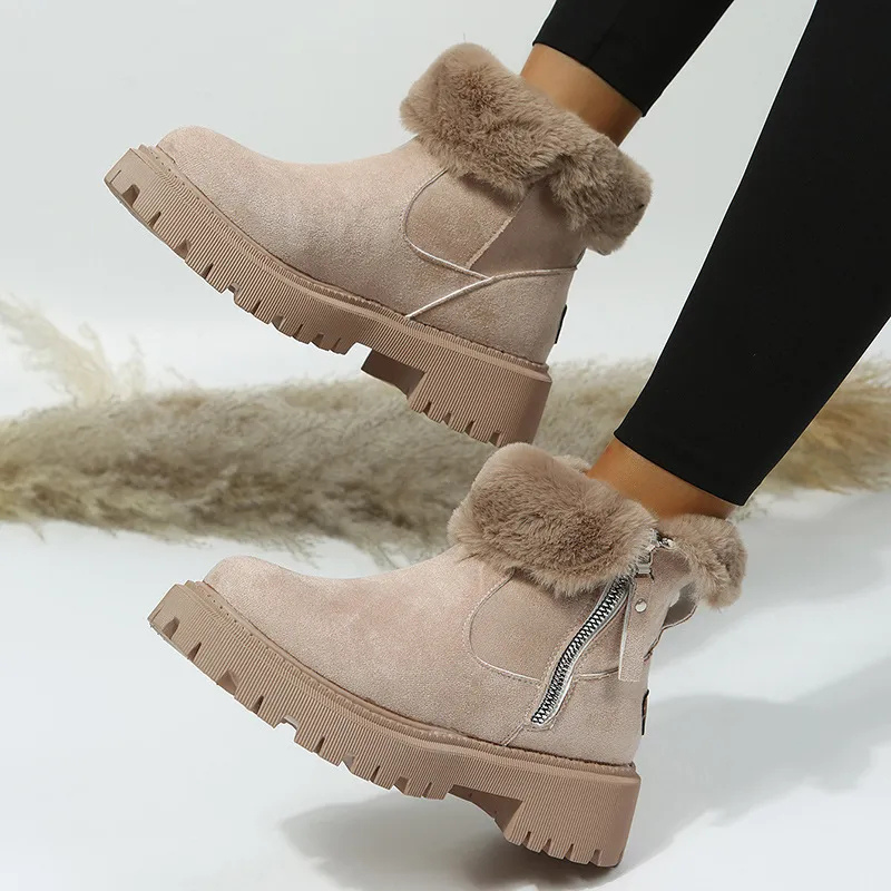 Maylis | Bottines Fourrées à Semelle Crantée