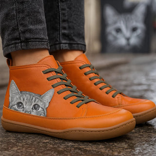 Mirabelle | Bottines Orthopédiques à Motif Chat