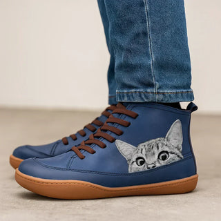 Mirabelle | Bottines Orthopédiques à Motif Chat