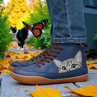 Mirabelle | Bottines Orthopédiques à Motif Chat
