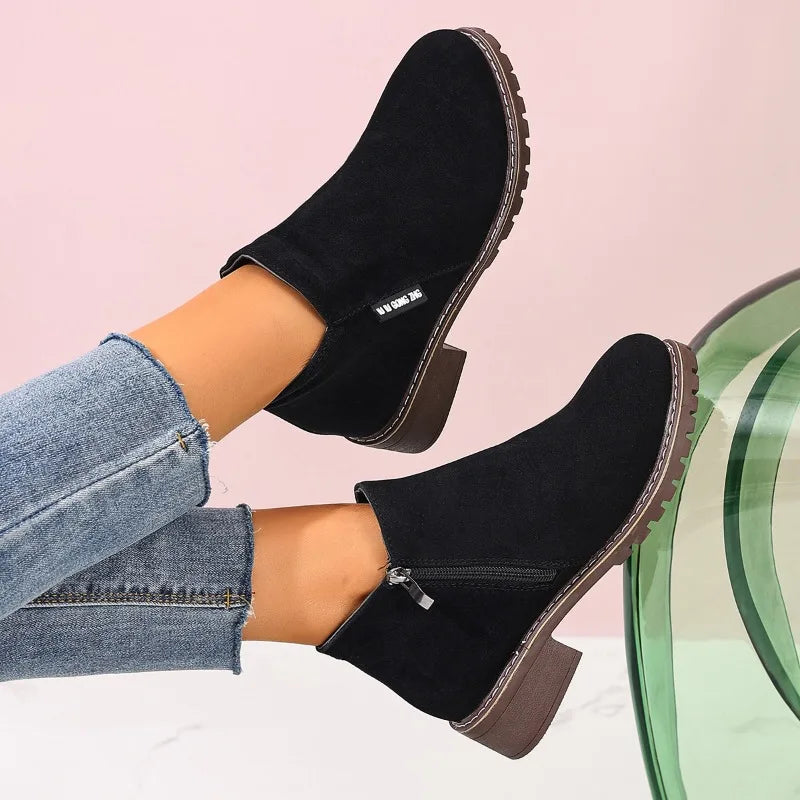Adèle | Bottines à Plateforme et Talon Épais