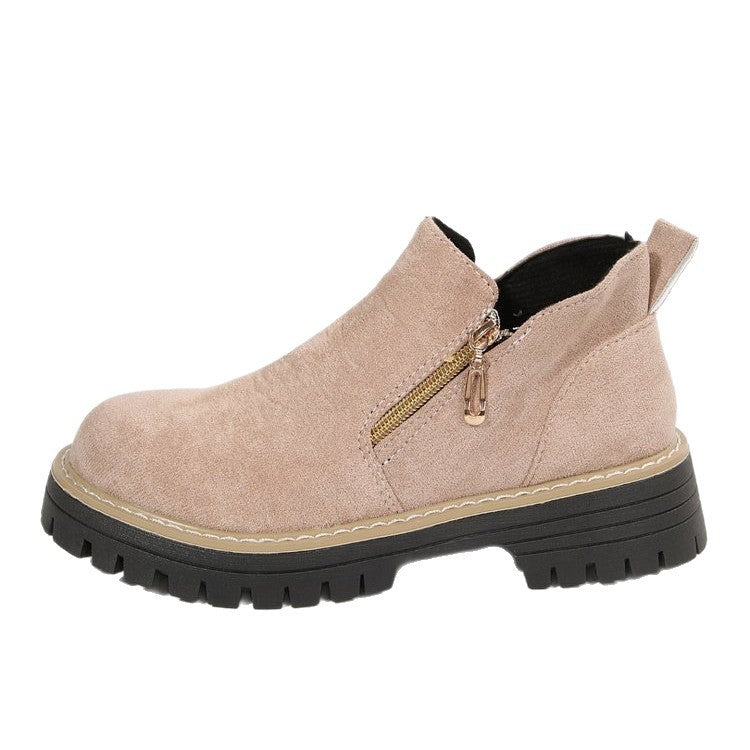 Blandine | Bottines Plateforme à Zip Latéral