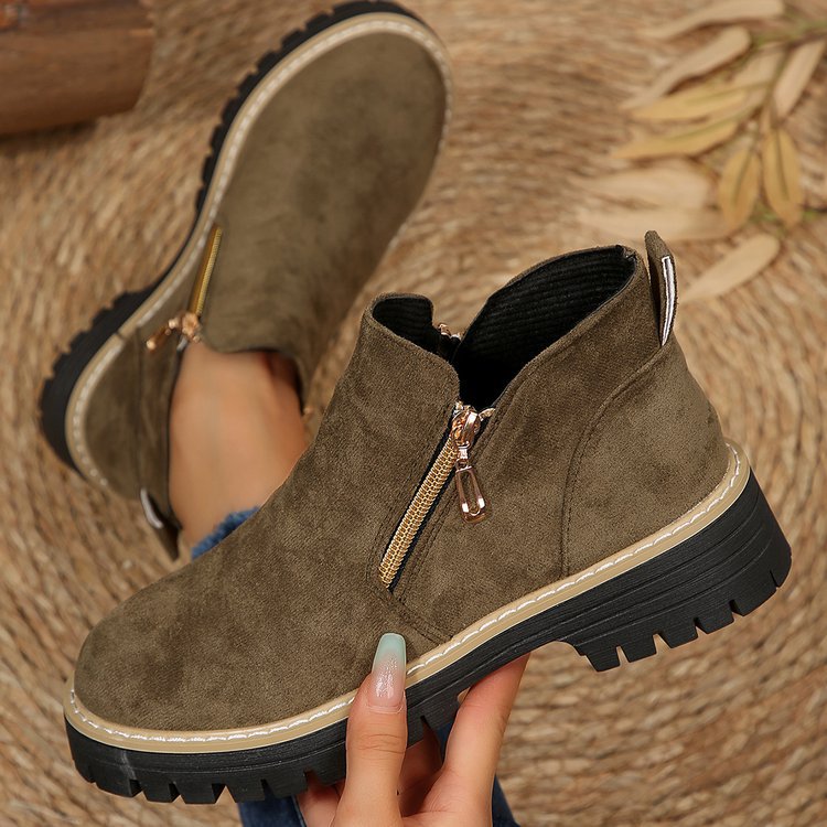 Blandine | Bottines Plateforme à Zip Latéral