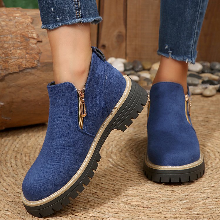 Blandine | Bottines Plateforme à Zip Latéral