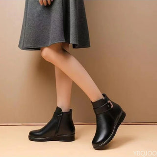 Sidonie | Bottines Plates d'Hiver Antidérapantes