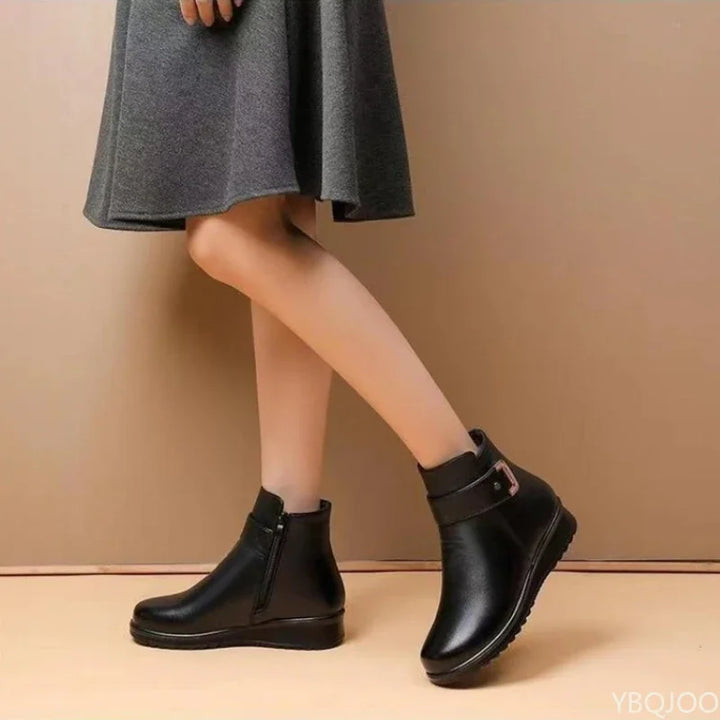 Sidonie | Bottines Plates d'Hiver Antidérapantes