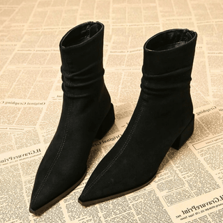 Hortense | Bottines en Suédine à Bout Pointu