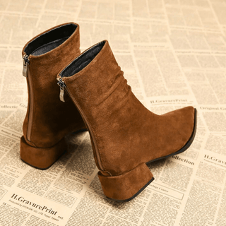 Hortense | Bottines en Suédine à Bout Pointu