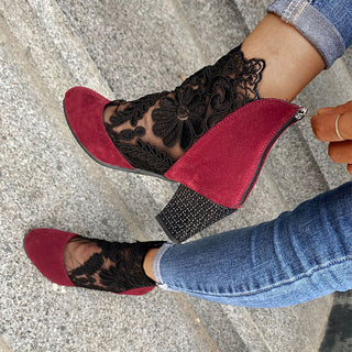Joséphine bottines à talon en dentelle Léonie Varenne vue 7